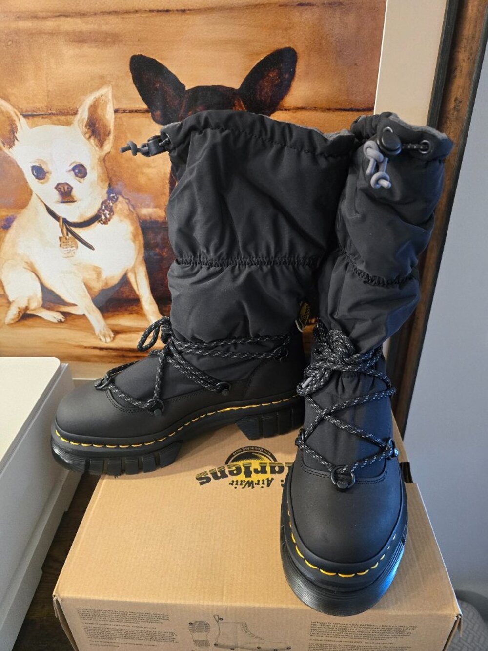 Dr. Martens Audrick Padded Hi Sz 10 Snowplow Winter Snow boot Black LACE UP NEW